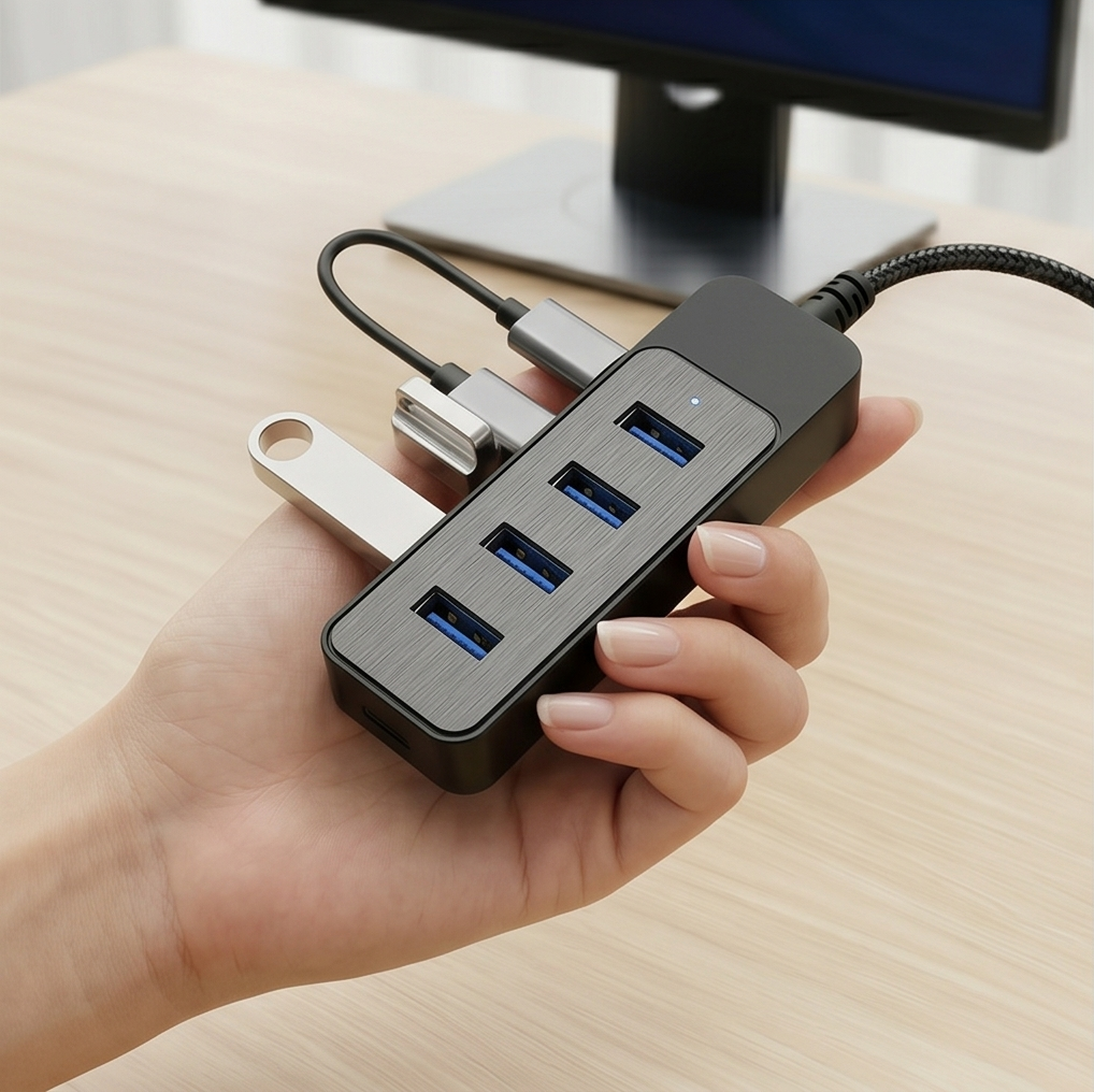 Hub USB 4 Puertos 3.0 — Expandí tus conexiones al instante